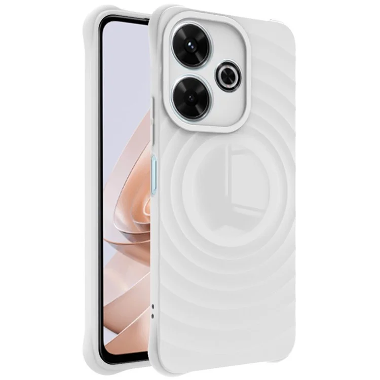 IMAK UC-6 Series para Xiaomi Redmi 13 5G / 4G / Poco M6 4G / Redmi Note 13R 5G Carcasa TPU Mate - Blanco Mate