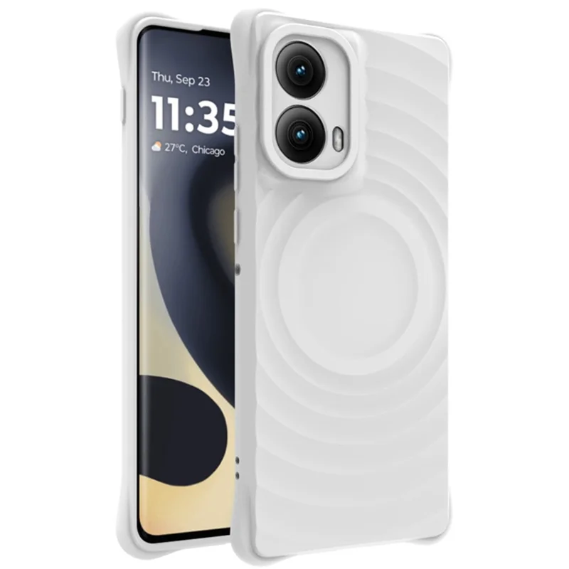 IMAK UC-6 Series per Motorola Edge (2024) 5G Custodia Guscio in TPU Opaco Antigraffio - Bianco Opaco