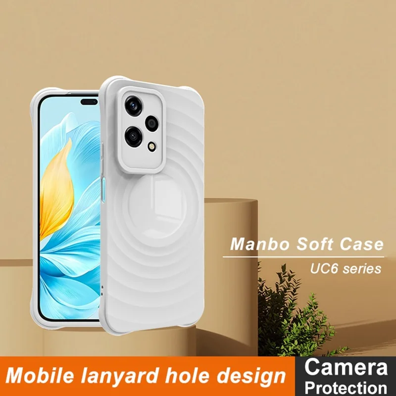 IMAK UC-6 Series for Honor 200 Lite Case Matte Anti-Fingerprint Soft TPU Phone Cover - Matte White