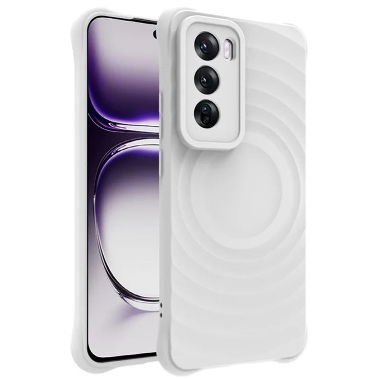IMAK UC-6 Serie für Oppo Reno12 Pro 5G (Global) Matt Case TPU Handyhülle Linsenaufkleber - Matt Weiß