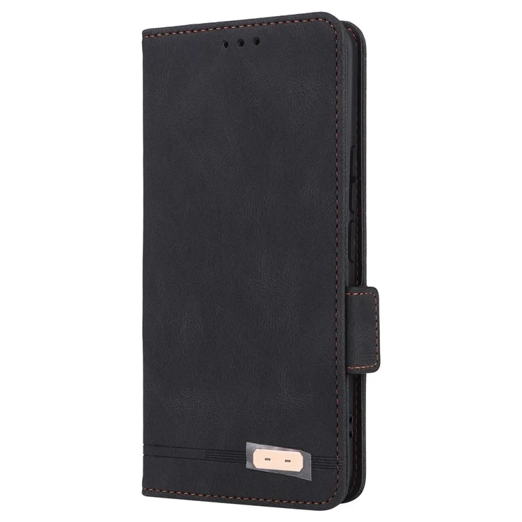 For Honor 200 5G Case Leather Wallet Flip Phone Cover with Hardware Decor - Black