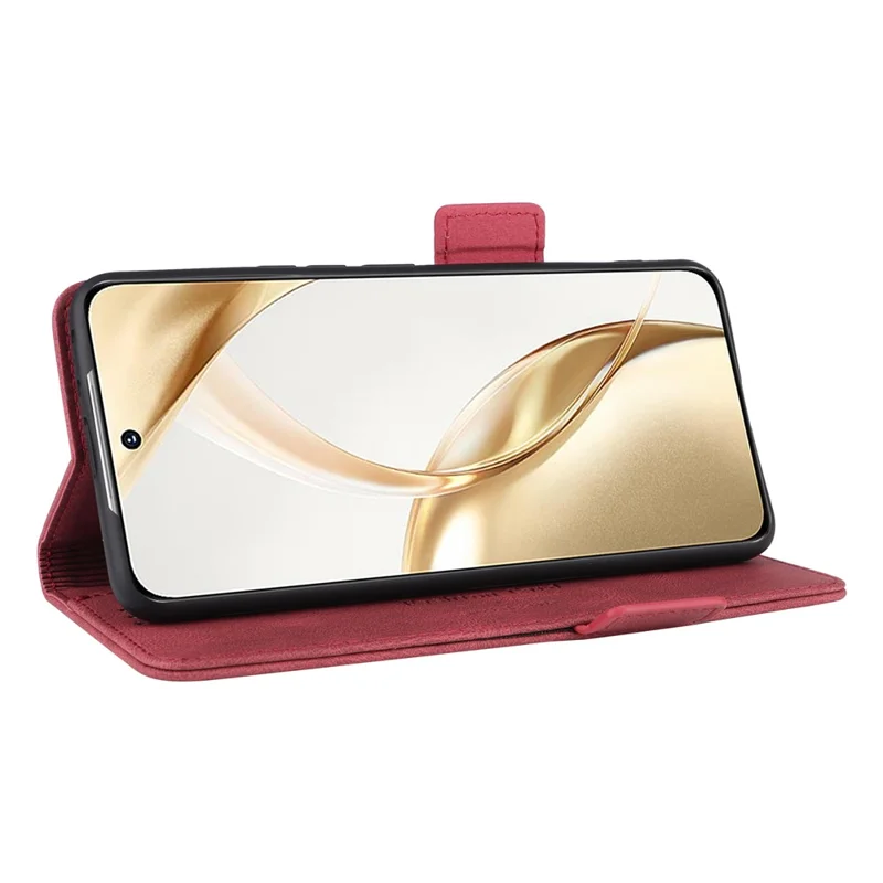 For Honor 200 5G Case Leather Wallet Flip Phone Cover with Hardware Decor - Rose