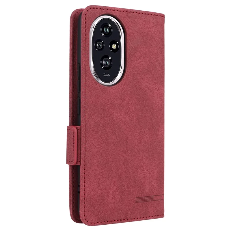 For Honor 200 5G Case Leather Wallet Flip Phone Cover with Hardware Decor - Rose