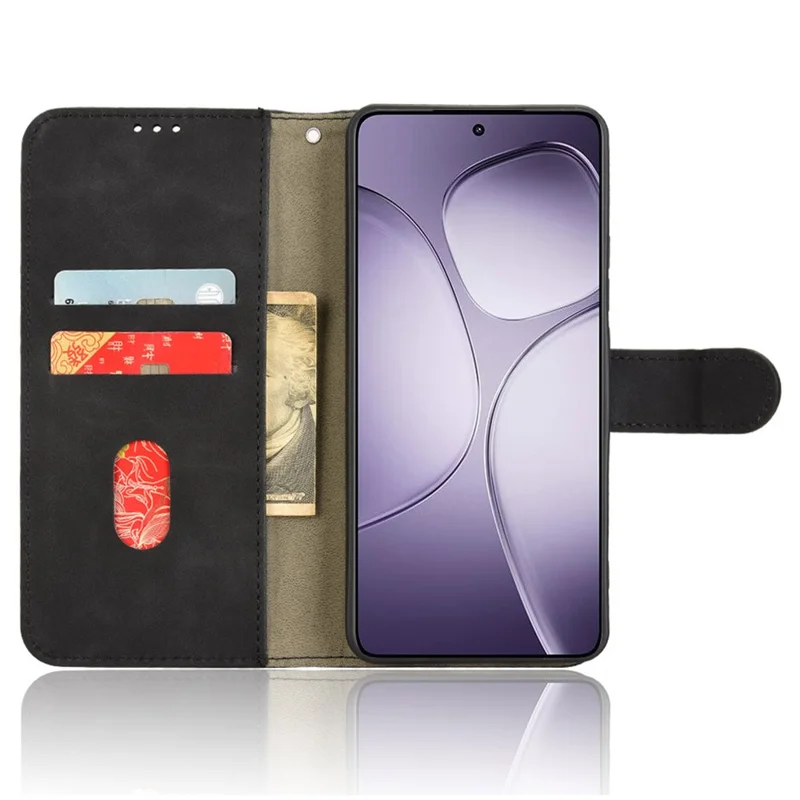 Futera skórzana na Xiaomi Redmi K70 Ultra, antypoślizgowa, z funkcją portfela, czarna