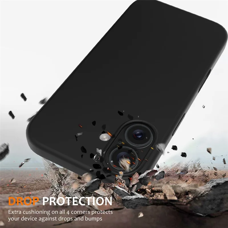 Custodia per iPhone 16 Plus Silicone Liquido Cover Telefono Compatibile con MagSafe - Nero