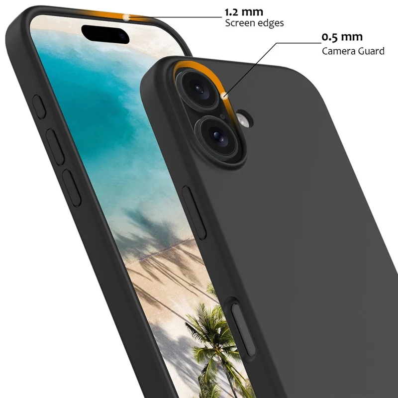 Custodia per iPhone 16 Plus Silicone Liquido Cover Telefono Compatibile con MagSafe - Nero