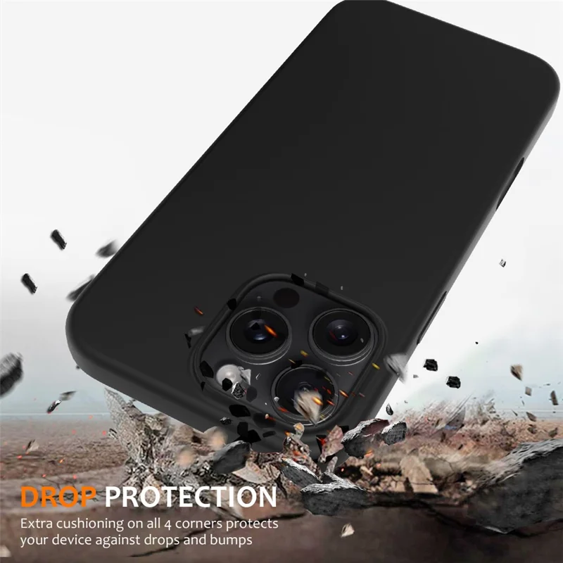 Per iPhone 16 Pro Custodia Magnetica Antishock Silicone Liquido Custodia Telefono - Nero