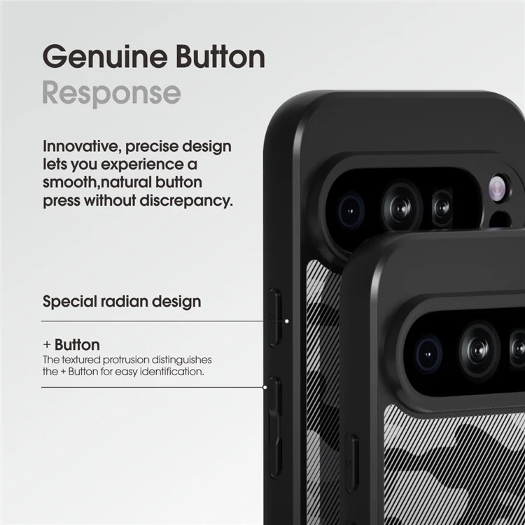 IBMRS Para Google Pixel 9 Pro XL Capa de Telefone TPU+PC Capa de Proteção Resistente a Choques - Preto Fosco