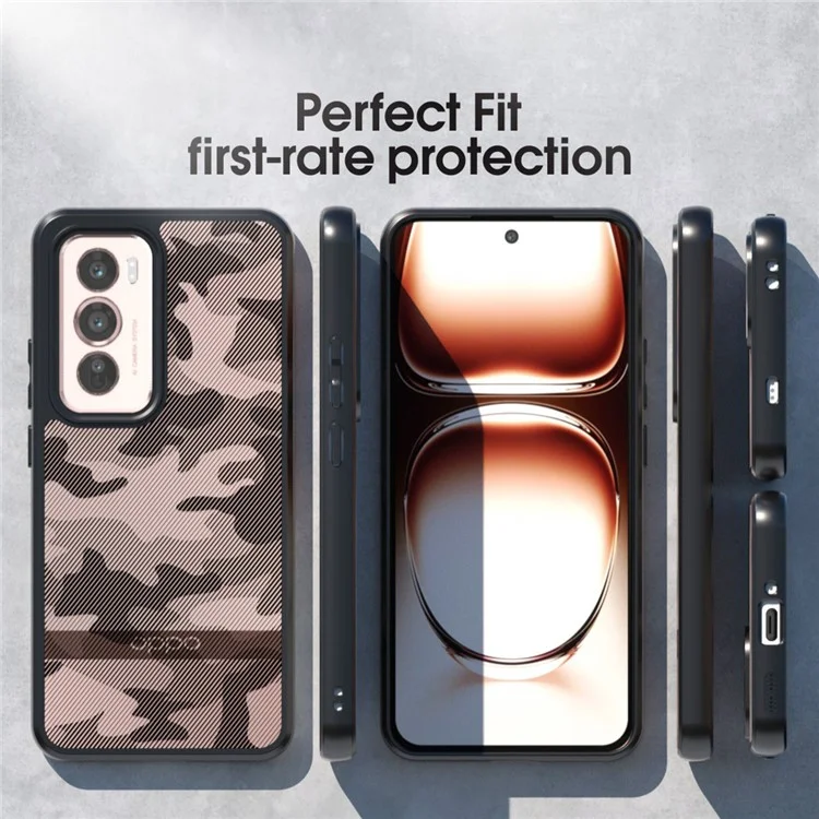 IBMRS For Oppo Reno12 5G (Global) Case TPU+PC Drop Protective Cover - Matte Black