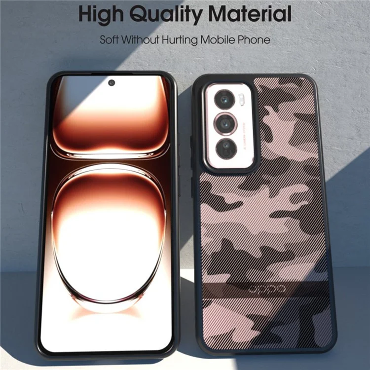 IBMRS For Oppo Reno12 Pro 5G (Global) Case Soft TPU Hard PC Tough Armor Shockproof Phone Cover - Matte Black
