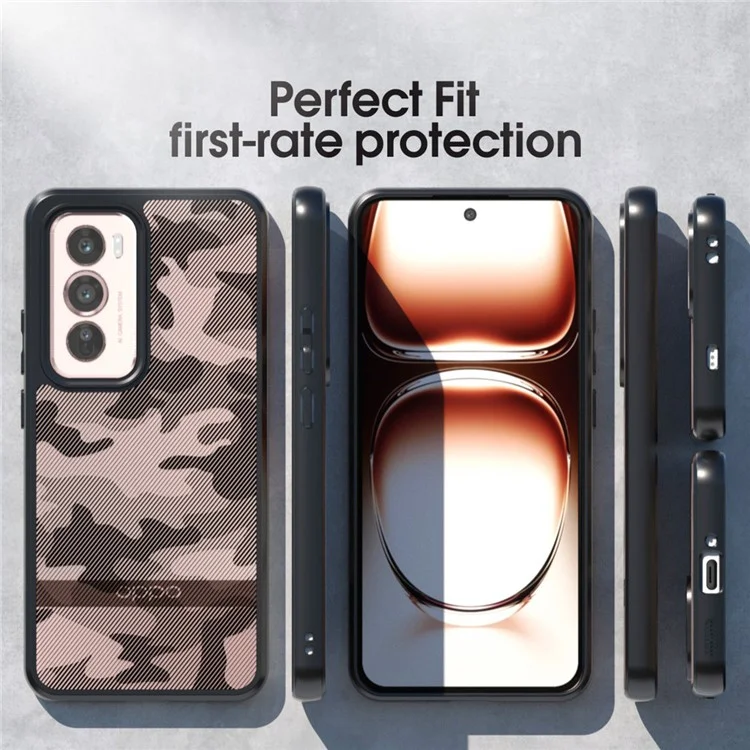 IBMRS For Oppo Reno12 Pro 5G (Global) Case Soft TPU Hard PC Tough Armor Shockproof Phone Cover - Matte Black