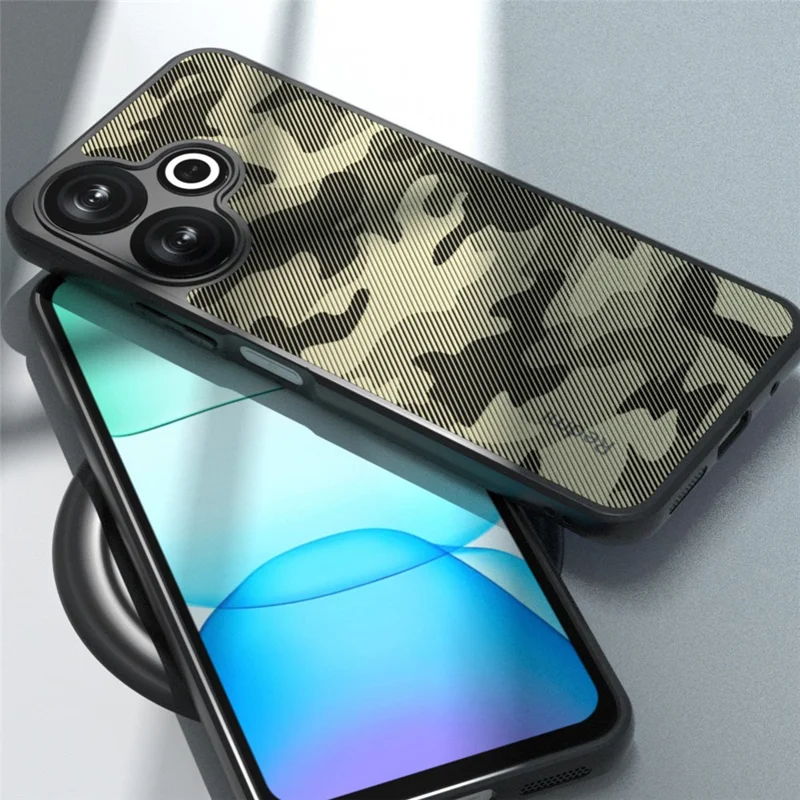 IBMRS For Xiaomi Redmi 13 5G  /  4G Case Hybrid 2 in 1 Soft TPU Hard PC Phone Cover - Matte Black