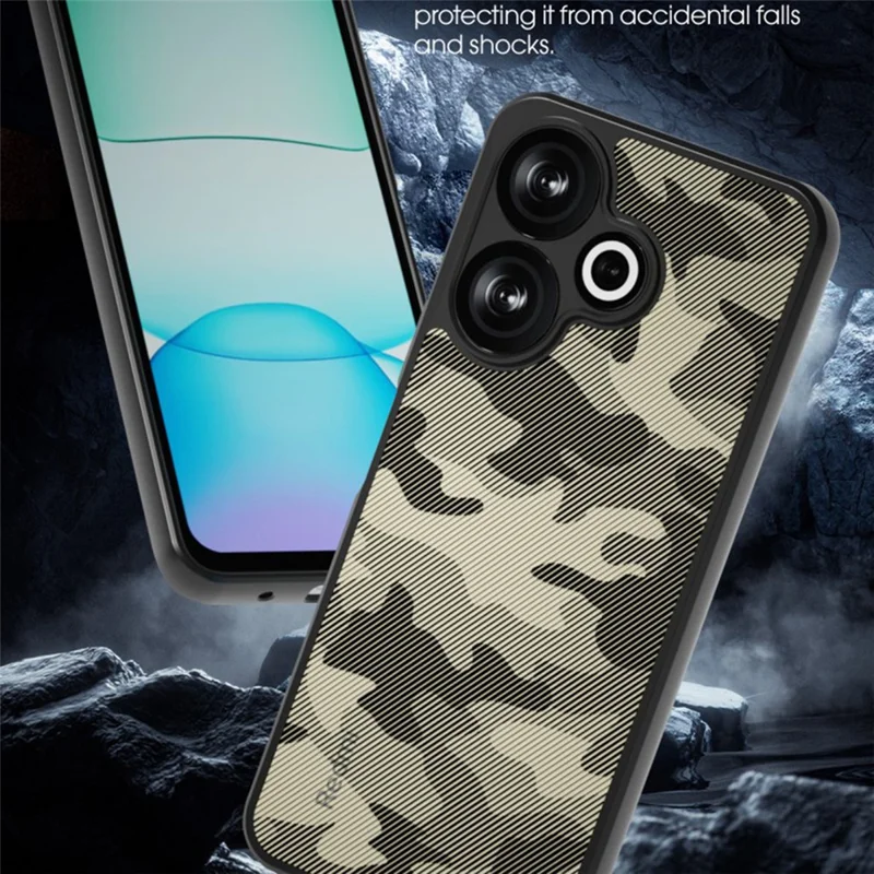 IBMRS For Xiaomi Redmi 13 5G  /  4G Case Hybrid 2 in 1 Soft TPU Hard PC Phone Cover - Matte Black