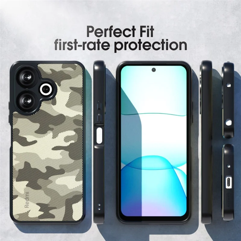 IBMRS For Xiaomi Redmi 13 5G  /  4G Case Hybrid 2 in 1 Soft TPU Hard PC Phone Cover - Matte Black