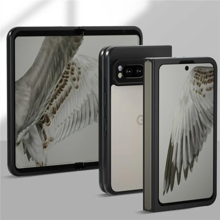 IBMRS Для чехла Google Pixel Fold Case TPU + PC Dual Layer Shockproof Phone Cover - Transparent Black