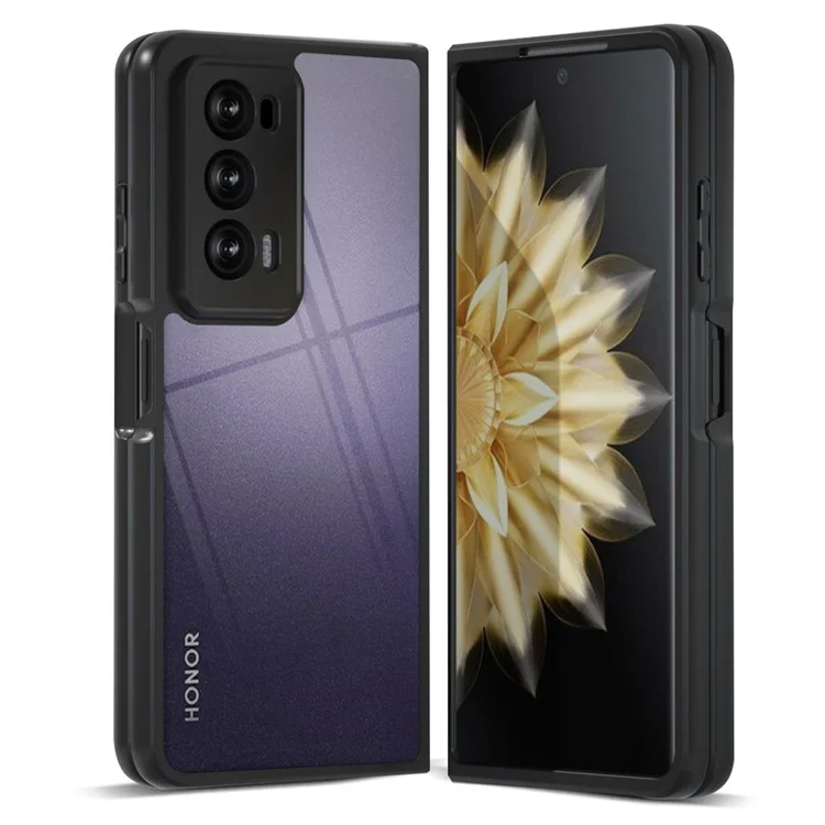 IBMRS For Honor Magic V2 5G Case Protective Hybrid TPU + PC Phone Cover - Preto Transparente