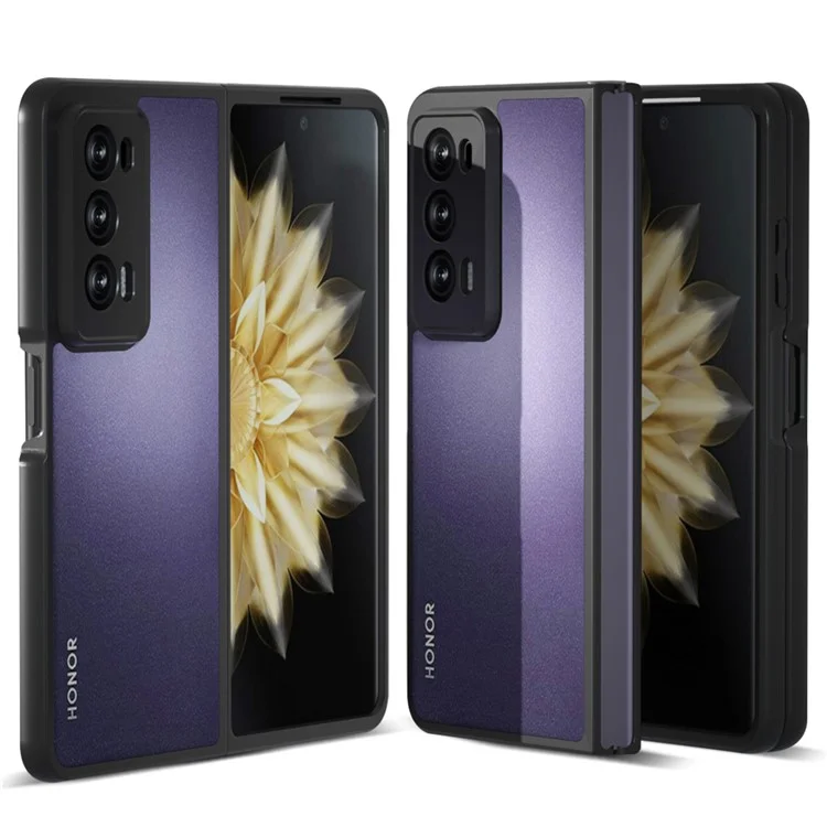 IBMRS For Honor Magic V2 5G Case Protective Hybrid TPU + PC Phone Cover - Preto Transparente