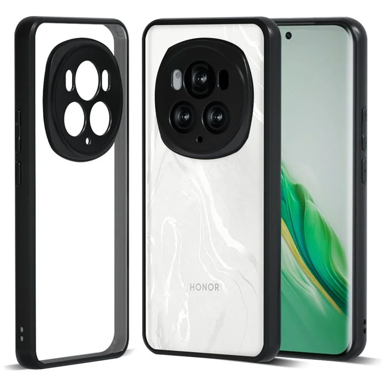 IBMRS Pour Honor Magic6 5G Étui Protection Airbag TPU + PC Housse de téléphone - Noir transparent