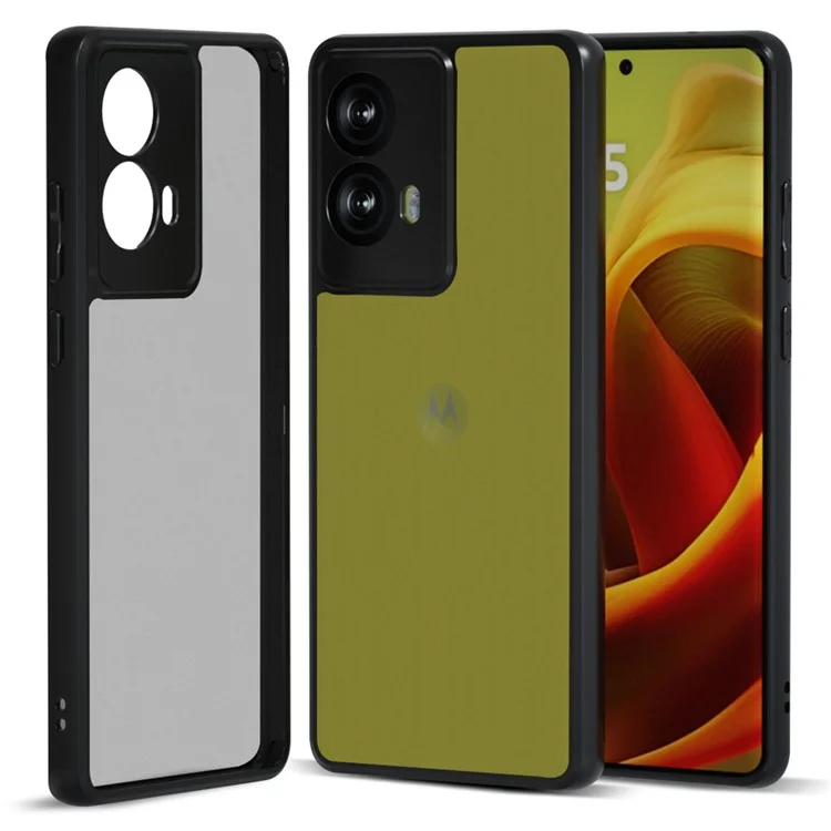 IBMRS For Motorola Moto G85 5G / S50 Neo 5G Case TPU + PC Drop Protection Phone Cover - Matte Black