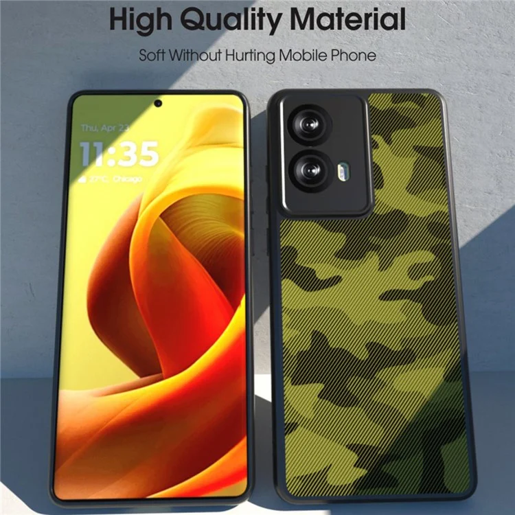 IBMRS For Motorola Moto G85 5G / S50 Neo 5G Case TPU + PC Drop Protection Phone Cover - Matte Black