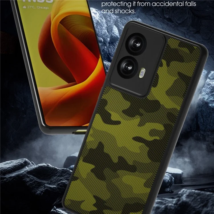 IBMRS For Motorola Moto G85 5G / S50 Neo 5G Case TPU + PC Drop Protection Phone Cover - Matte Black