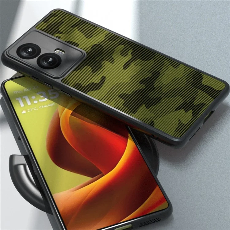 IBMRS For Motorola Moto G85 5G / S50 Neo 5G Case TPU + PC Drop Protection Phone Cover - Matte Black