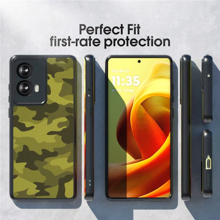 IBMRS For Motorola Moto G85 5G / S50 Neo 5G Case TPU + PC Drop Protection Phone Cover - Matte Black
