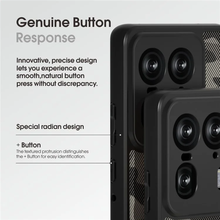 IBMRS para Motorola Moto X50 Ultra 5G / Edge 50 Ultra 5G Funda TPU + PC Diseño Híbrido Funda Protectora - Negro Mate
