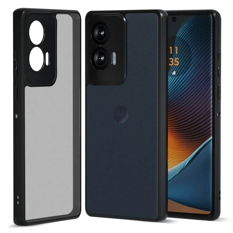 IBMRS Per Motorola Edge 50 Fusion 5G Case Airbag Shockproof TPU + PC Phone Cover - Nero Opaco
