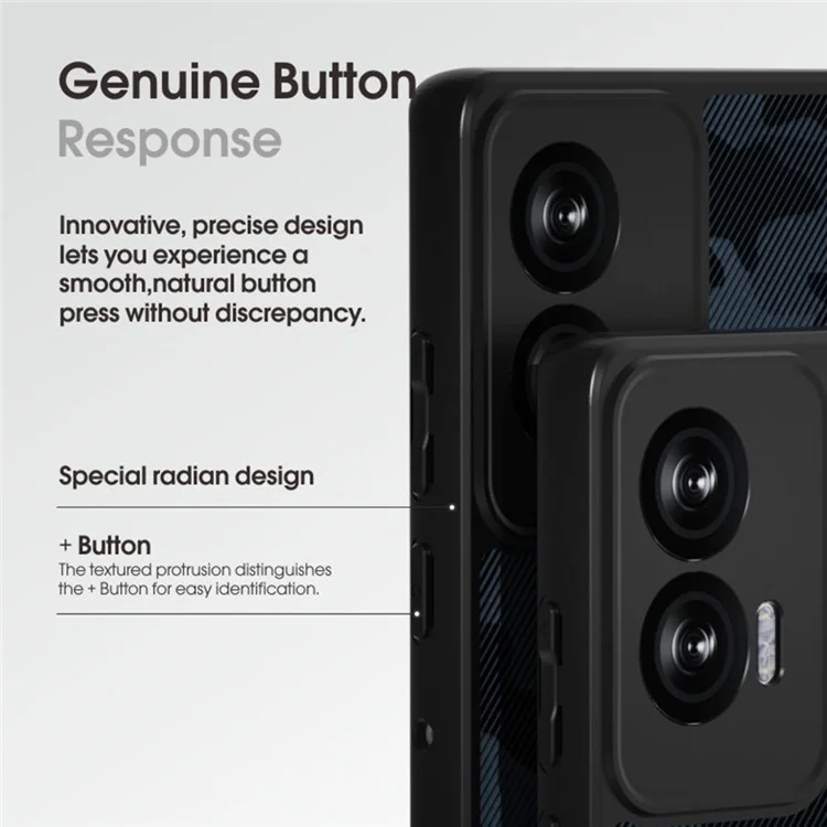 IBMRS Per Motorola Edge 50 Fusion 5G Case Airbag Shockproof TPU + PC Phone Cover - Nero Opaco
