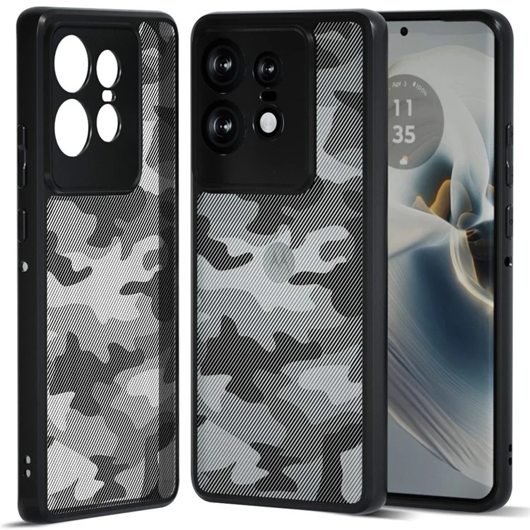 IBMRS para Motorola Edge 50 Pro 5G Capa TPU + PC Heavy Duty Shockproof Phone Cover Camera Protection - Camuflagem Artística