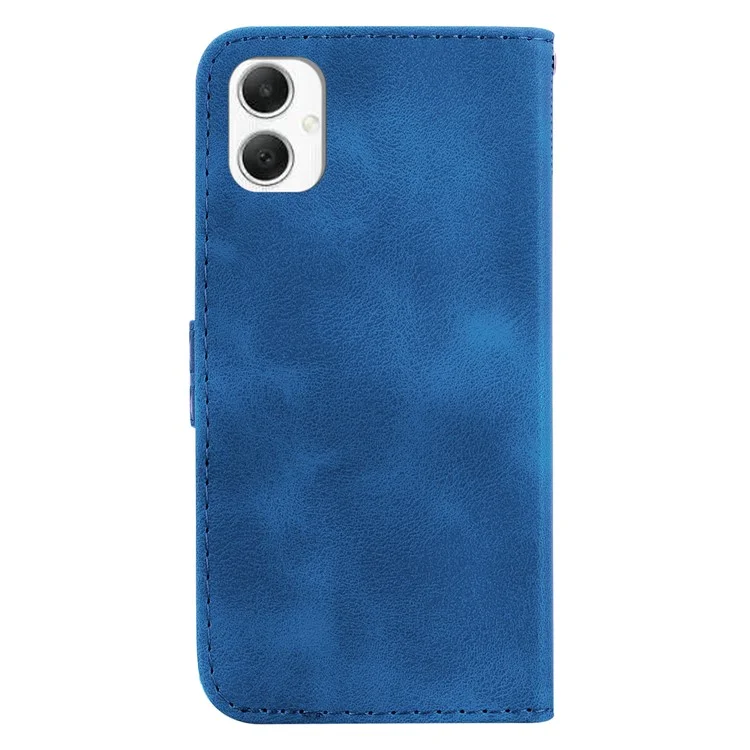 Für Samsung Galaxy A06 Stand Case 7-förmiges Muster Prägemuster Leder-Telefonhülle - Blau