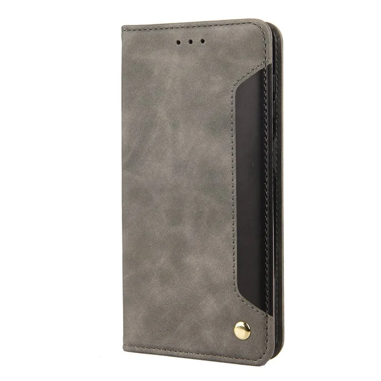 Funda para iPhone 16 Carcasa de Piel de PU a Prueba de Golpes - Gris