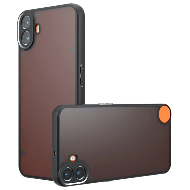 For Nothing CMF Phone 1 Case Skin-Touch TPU+PC Matte Phone Shell, Transparent Black