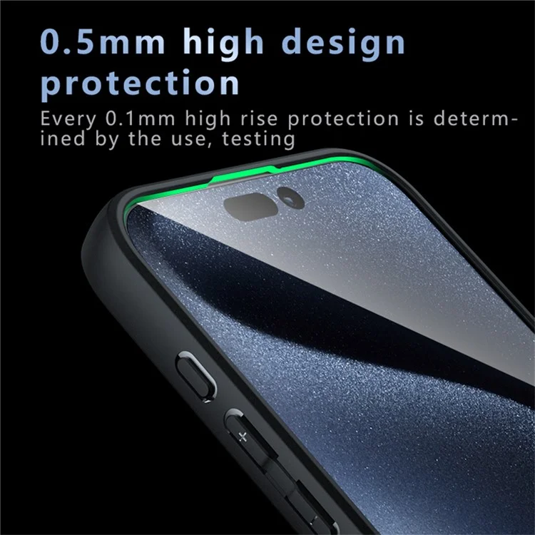 For iPhone 16 Pro Case Skin-Touch TPU+PC Matte Phone Shell, Transparent Black