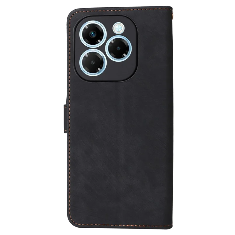 For Infinix Note 40X 5G X6838 Wallet Case RFID Blocking PU Leather Cover Stand View - Black