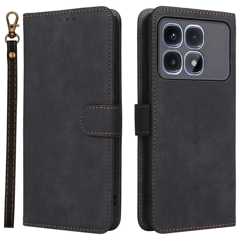 For Xiaomi Redmi K70 Ultra Case RFID Blocking PU Leather Phone Wallet Cover - Black
