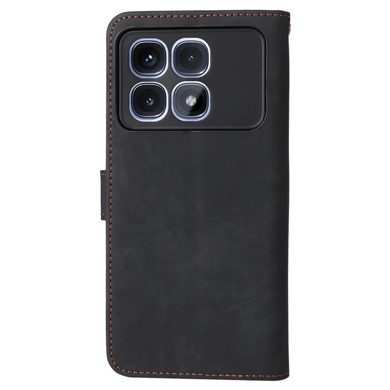 For Xiaomi Redmi K70 Ultra Case RFID Blocking PU Leather Phone Wallet Cover - Black
