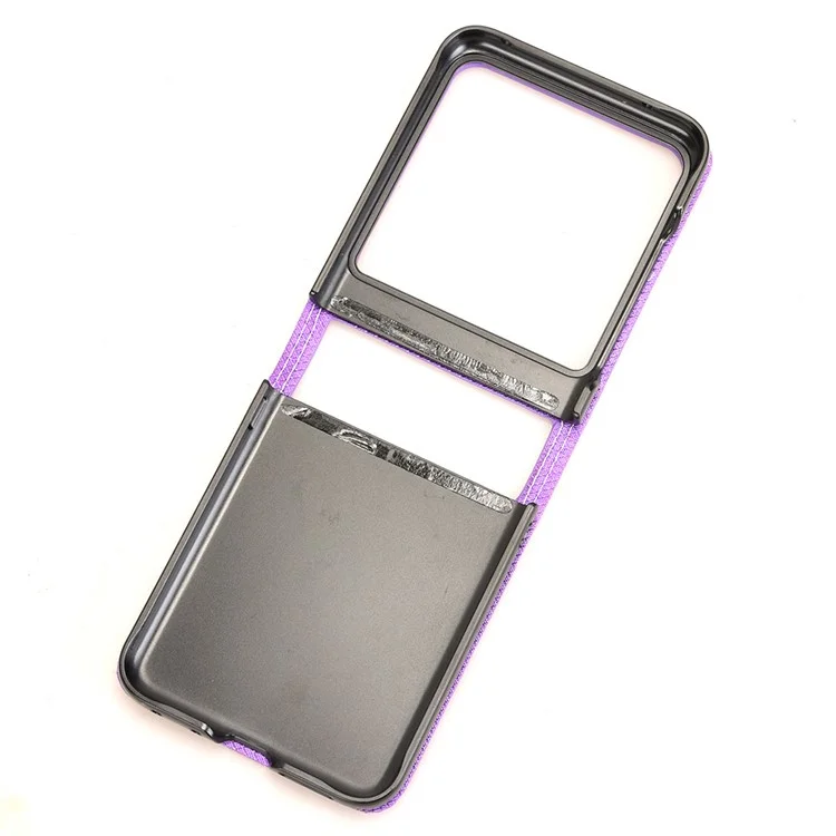 For Motorola Razr 50 5G / Razr 2024 5G Leather Case Card Slot Diamond Texture Phone Cover - Purple