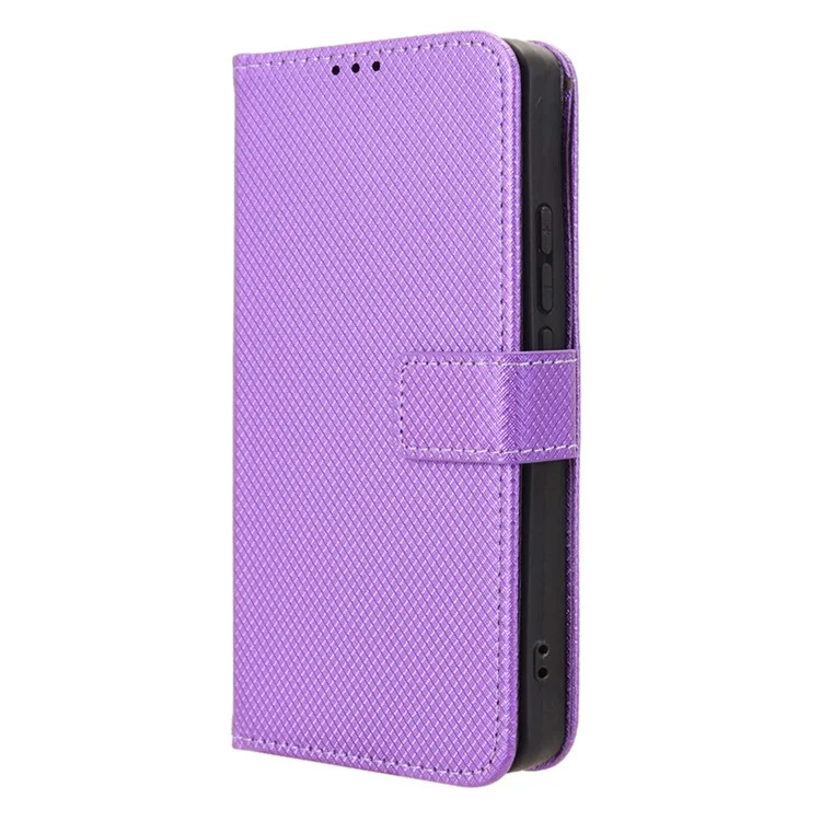 For OnePlus Nord 4 5G Phone Stand Case Diamond Texture PU Leather Cover Wallet - Purple