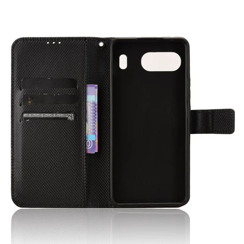 For OnePlus Nord 4 5G Phone Stand Case Diamond Texture PU Leather Cover Wallet - Black