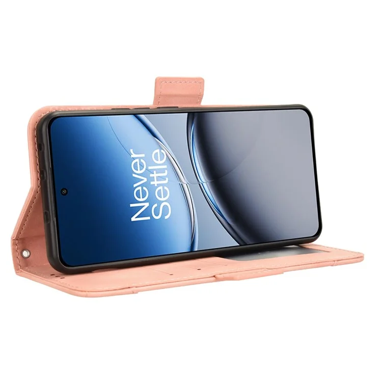 For OnePlus Nord 4 Case PU Leather Phone Cover with Wallet Multiple Card Slots - Pink