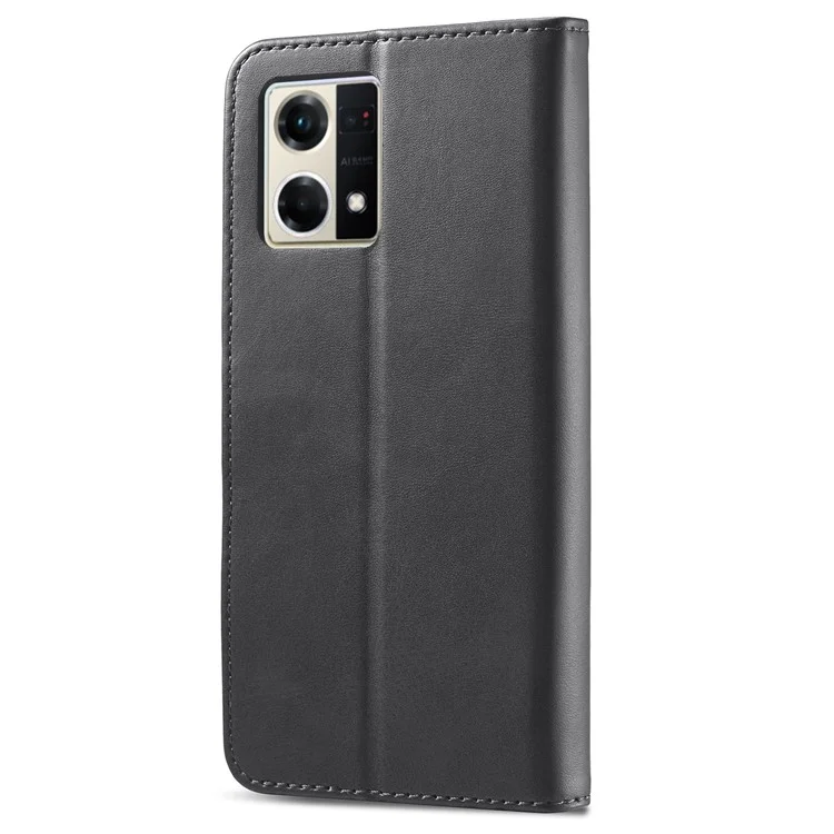 Lc. Imeeke Para Oppo Reno8 Pro 5G (versión Global) Case de Billetera Completamente Envuelta PU Cuero Cierre Magnético Folio Folio Phone Cover - Negro