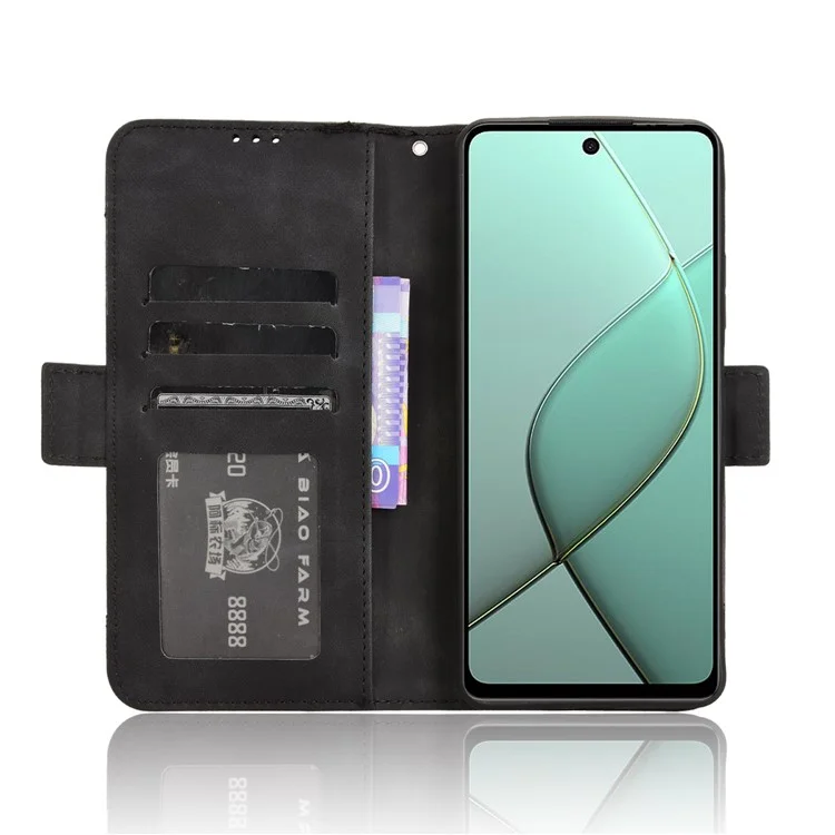 For TECNO Spark 20 Pro 5G KJ8 Leather Case Phone Wallet Cover with Multiple Card Slots - Black