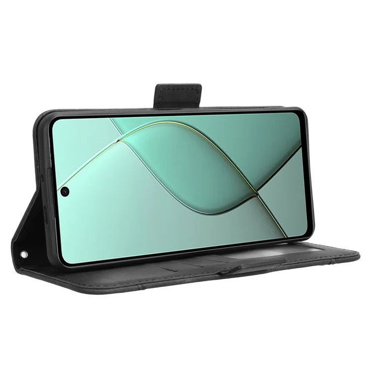 For TECNO Spark 20 Pro 5G KJ8 Leather Case Phone Wallet Cover with Multiple Card Slots - Black