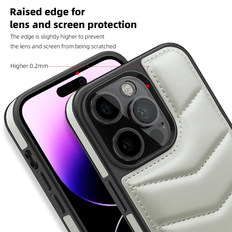 Para iPhone 14 Pro Case Compatível com MagSafe RFID Bloqueando Slot para Cartão Capa de Couro Traseira - Cinza