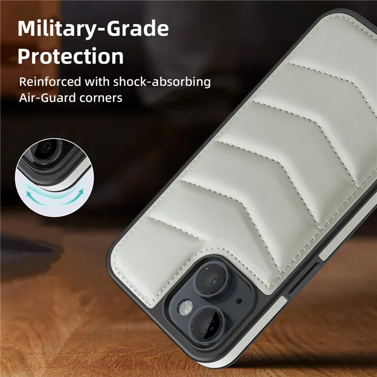 Per iPhone 14 Case Case Compatibile con MagSafe RFID Blocking Card Slot Custodia in pelle - Grigio