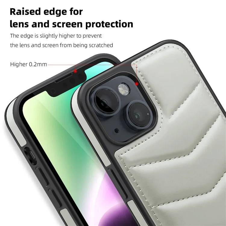 Per iPhone 14 Case Case Compatibile con MagSafe RFID Blocking Card Slot Custodia in pelle - Grigio