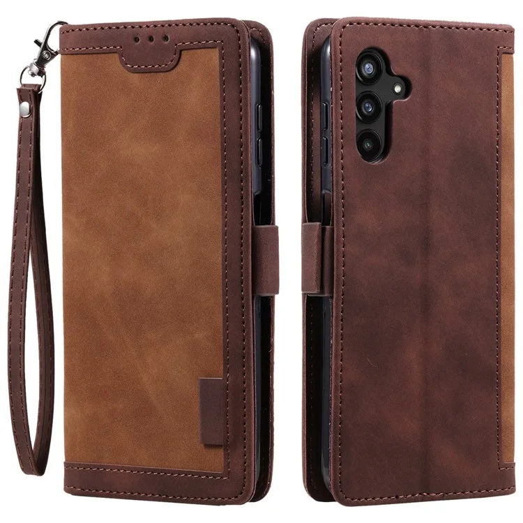 For Samsung Galaxy A16 5G / A16 4G Wallet Case RFID Blocking Stand Leather Phone Cover - Brown