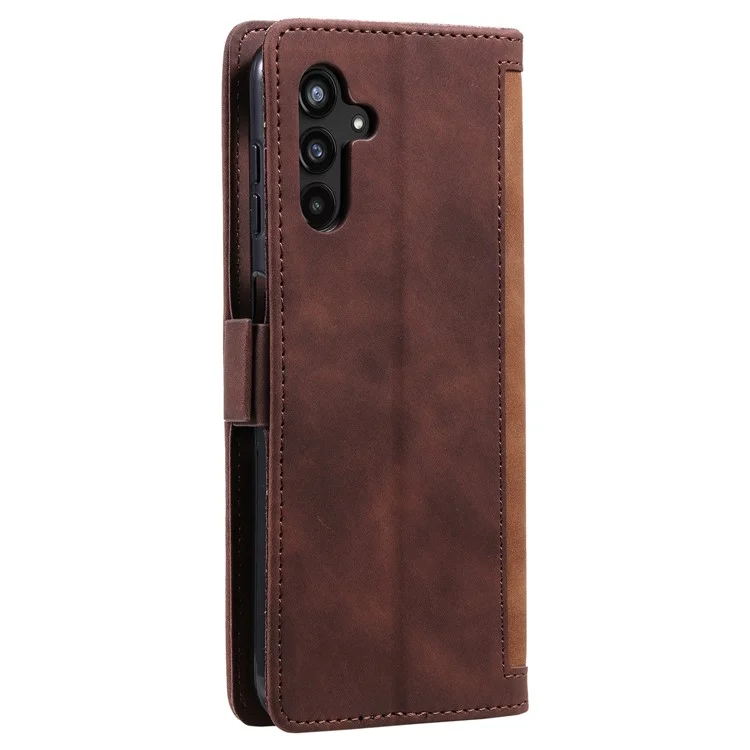 For Samsung Galaxy A16 5G / A16 4G Wallet Case RFID Blocking Stand Leather Phone Cover - Brown